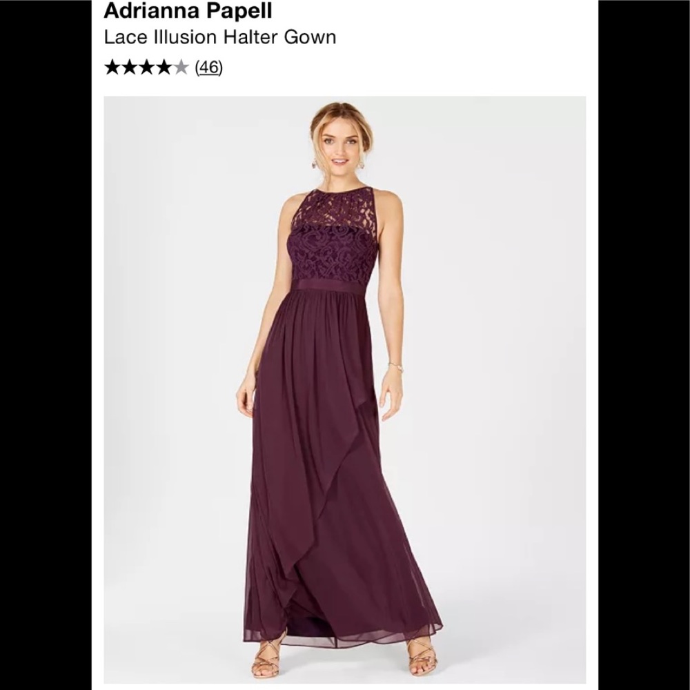 Excellent used condition, unaltered full formal Adrianna Papell dress.